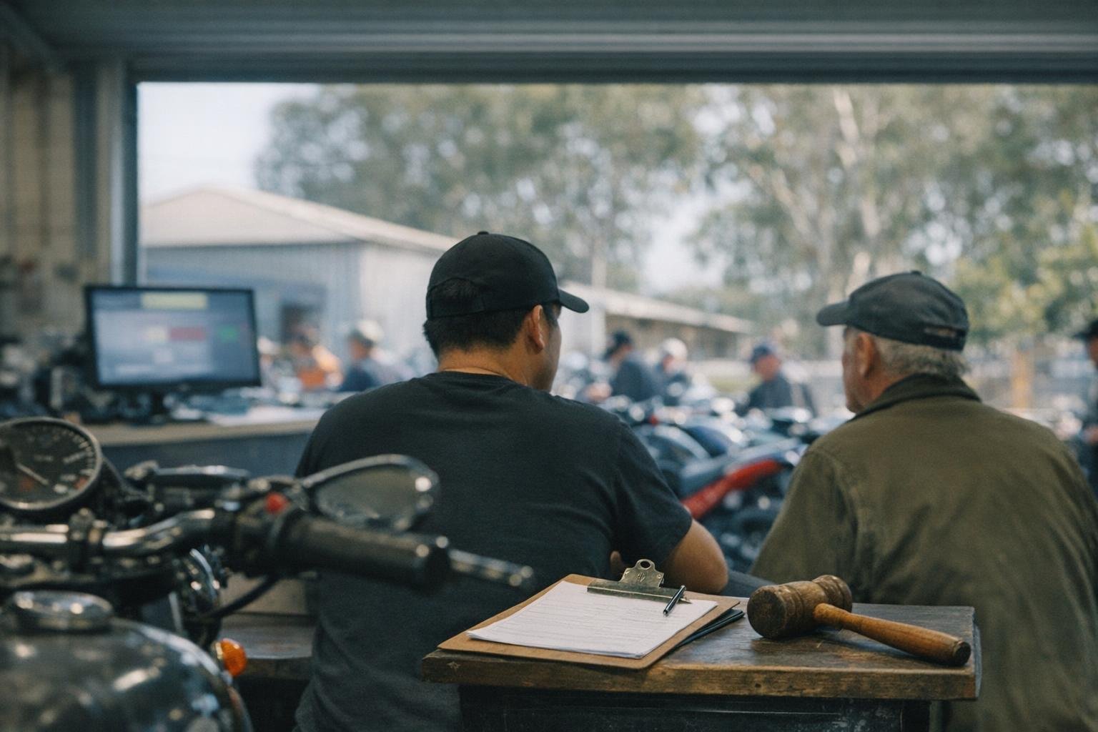 Compliance Check in Motorcycle Auctions: Compliance Check is a systematic verification process that confirms a motorcycle meets — visual guide