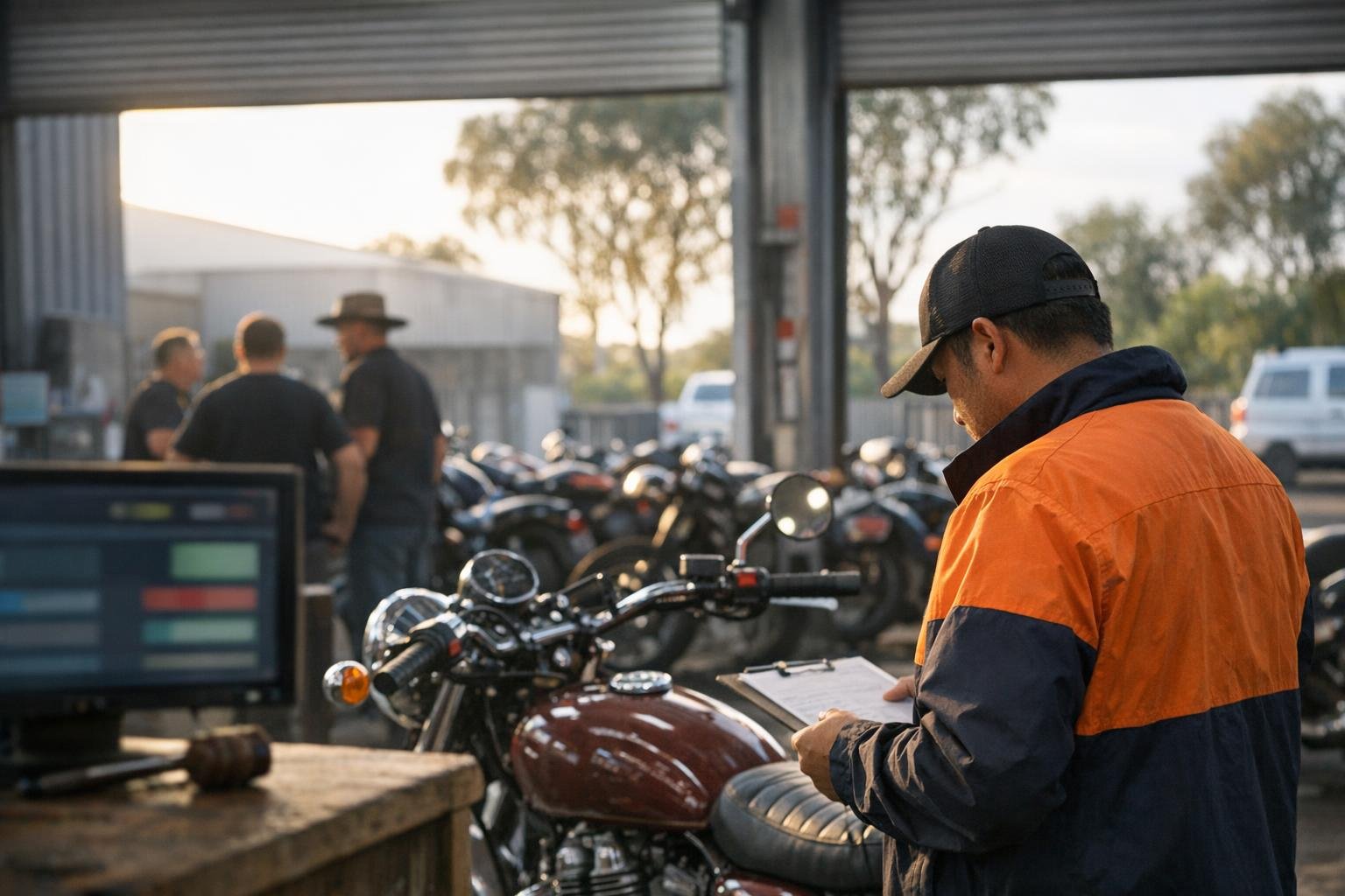 Damaged Motorcycle in Motorcycle Auctions: Damaged Motorcycle refers to a bike that has sustained physical harm, mechanical — visual guide