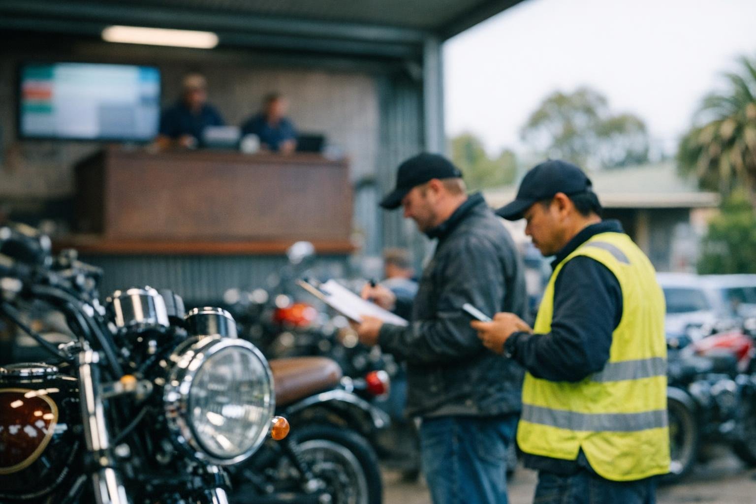 How Damaged Motorcycle applies to Motorcycle Auctions services in Australia, Australia — practical illustration