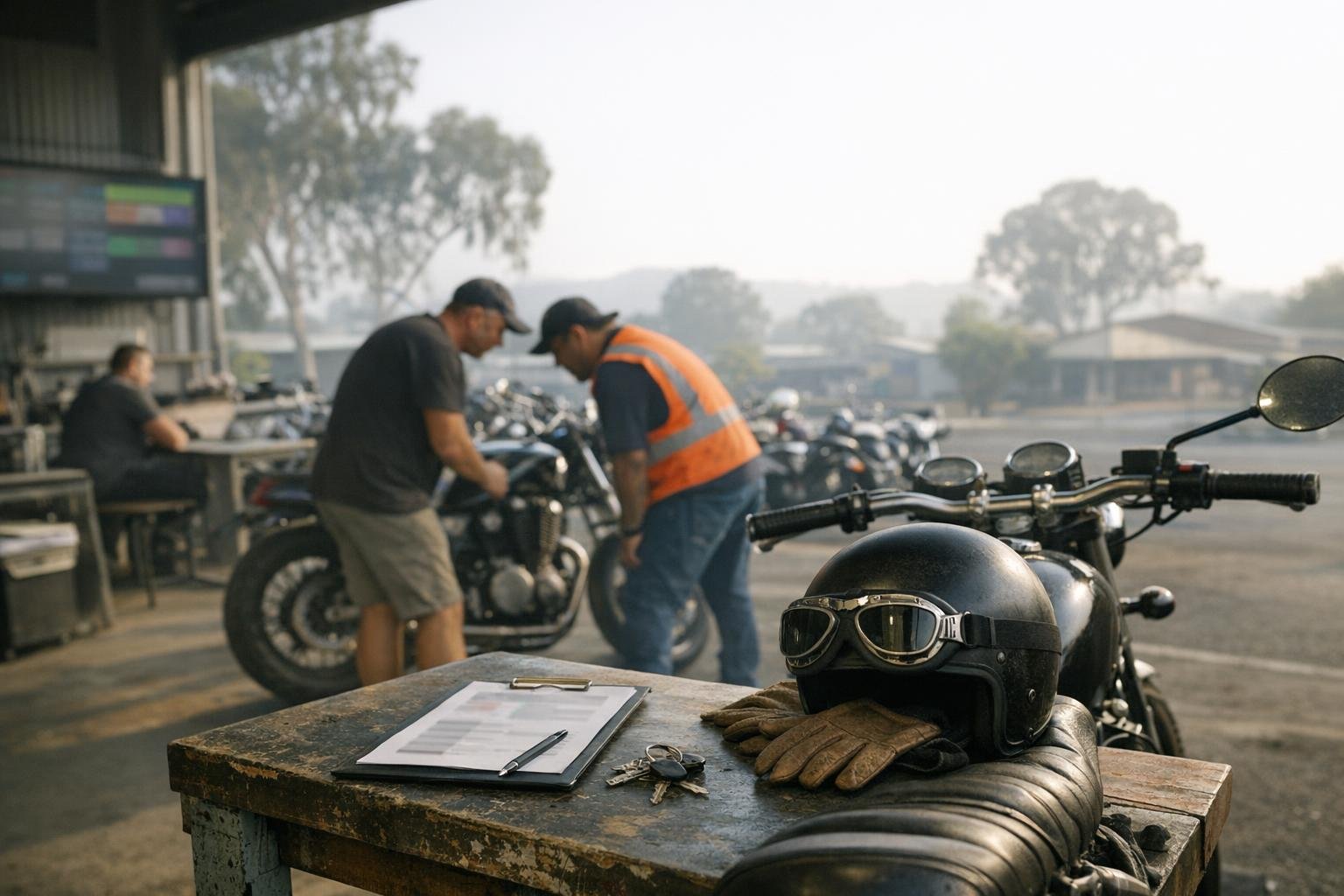 How Inspection Report applies to Motorcycle Auctions services in Australia, Australia — practical illustration