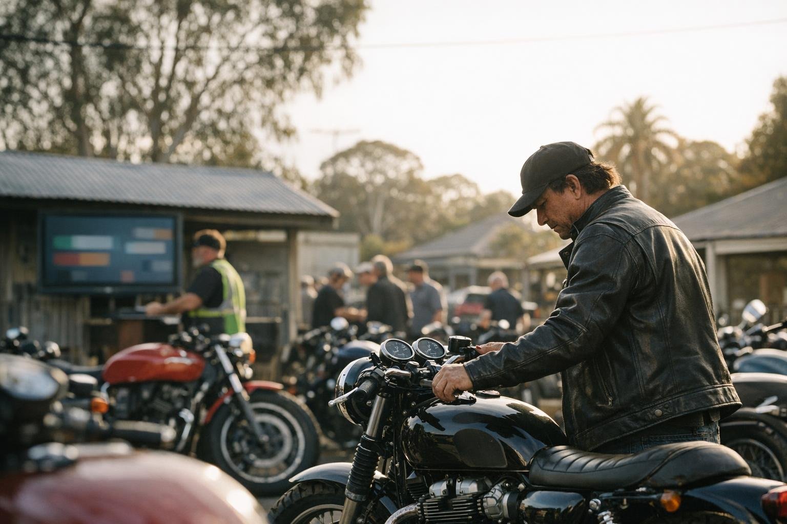 Used Motorcycle in Motorcycle Auctions: Used Motorcycle is a motorcycle that has been previously owned and operated — visual guide