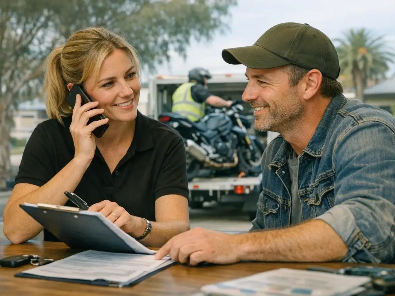 Online bidding platform showing real-time motorcycle auction bids from Mildura buyers