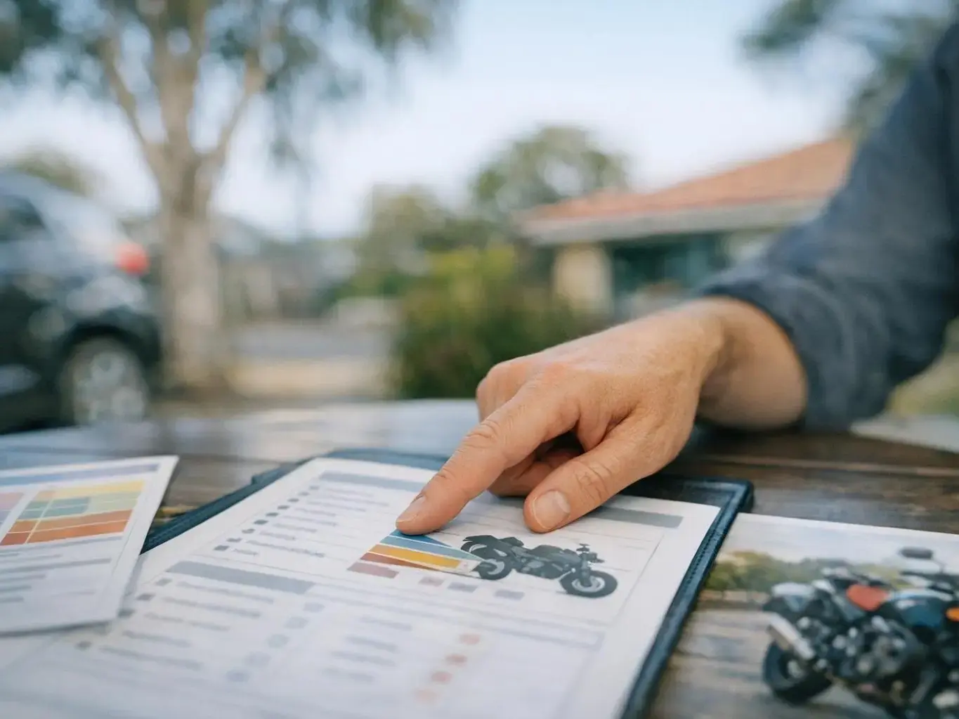 Live motorcycle auction bidding floor in Geraldton with WA compliance documentation
