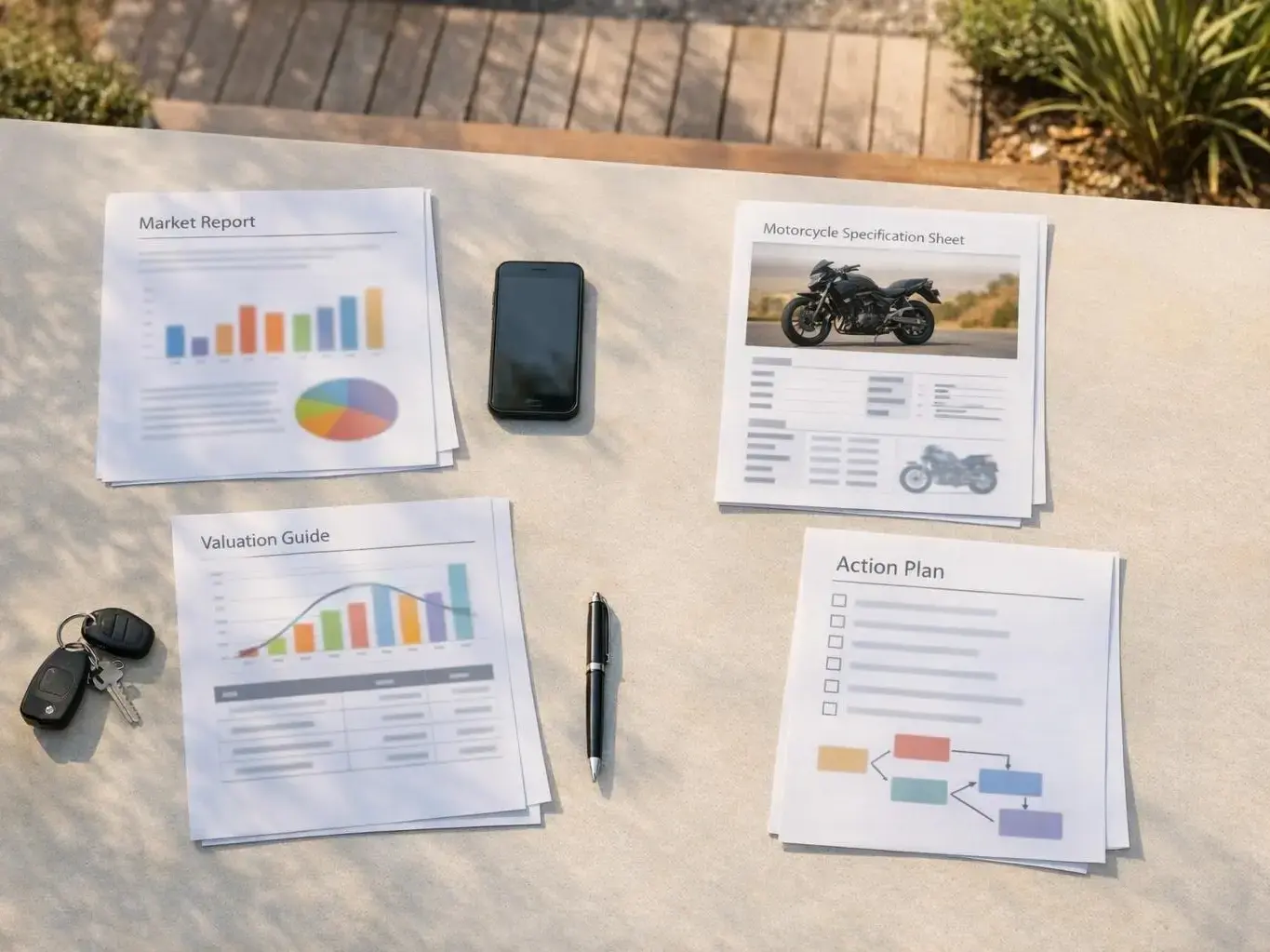 Geraldton rider receiving title transfer documents after motorcycle purchase